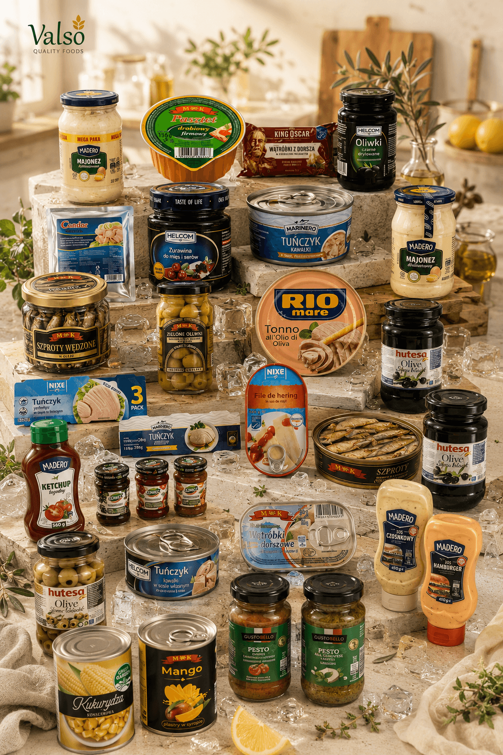 Консервація, соуси та морепродукти.